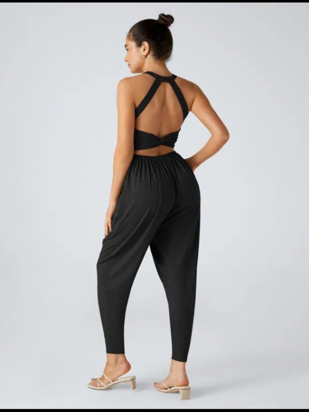 Halara U Neck Pocket Harem Casual Jumpsuit-Easy Peezy - Picture 2 of 7